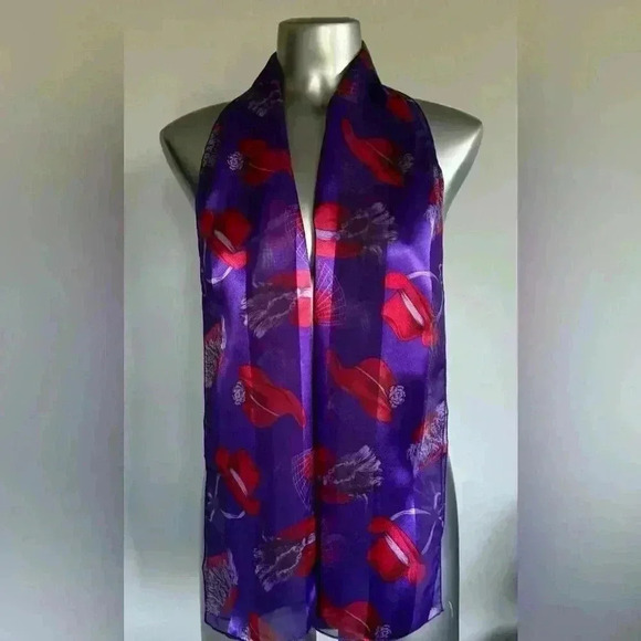 FREE 🆕Red Hat Society Silky Scarf - Picture 1 of 15
